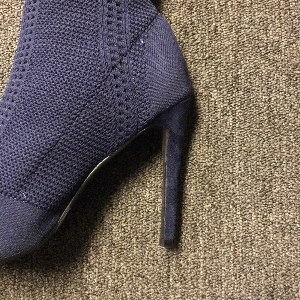 Blue open toe Thigh high boot - Picture 3 of 6